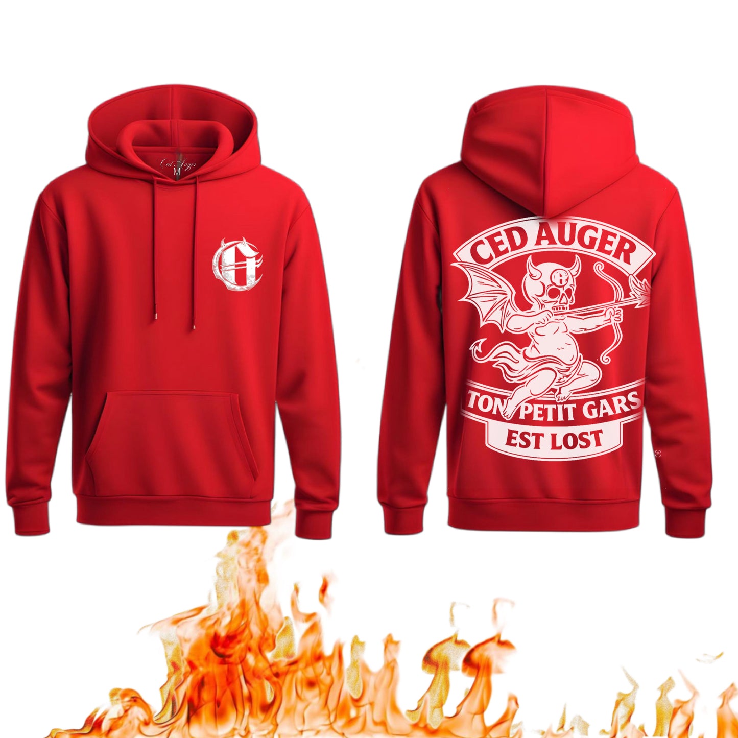 Hoodie Rouge ‘’Ton petit gars est Lost’’