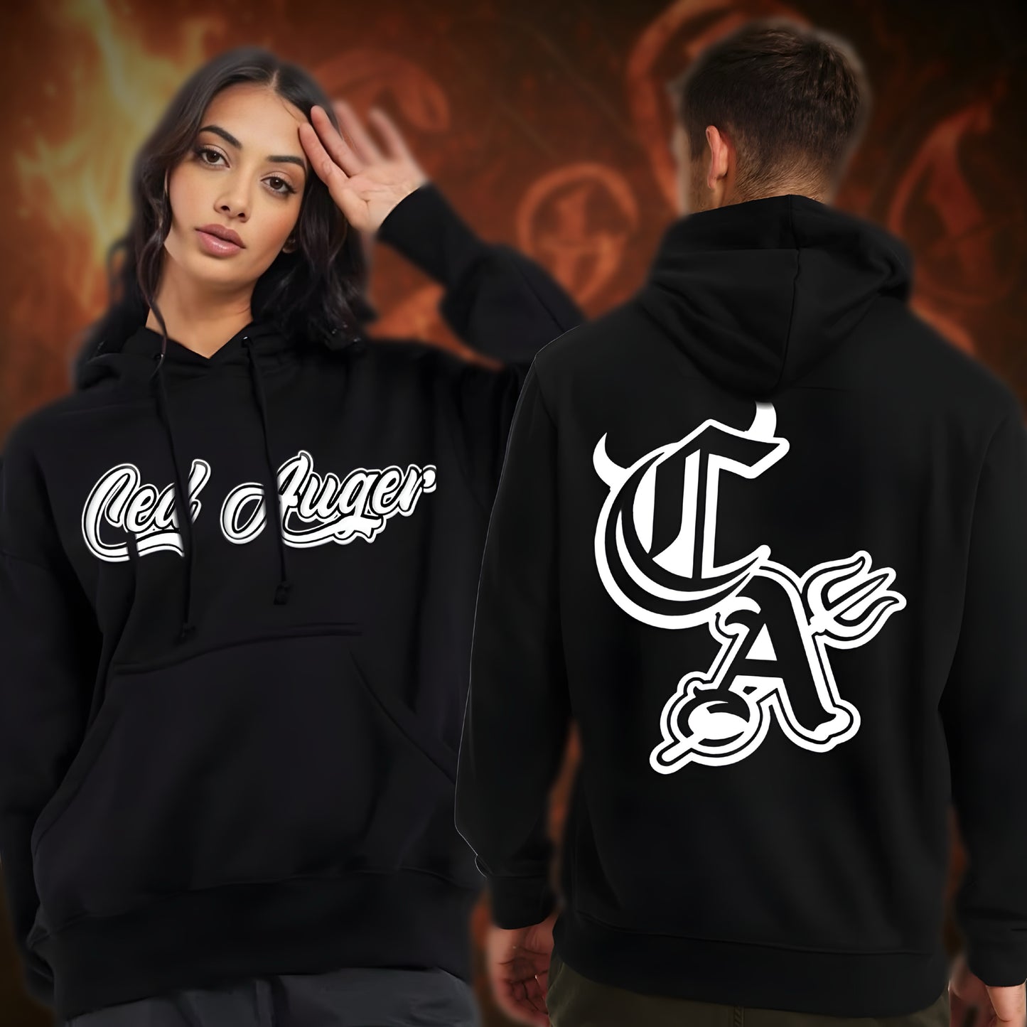 Hoodie Noir Ced Auger