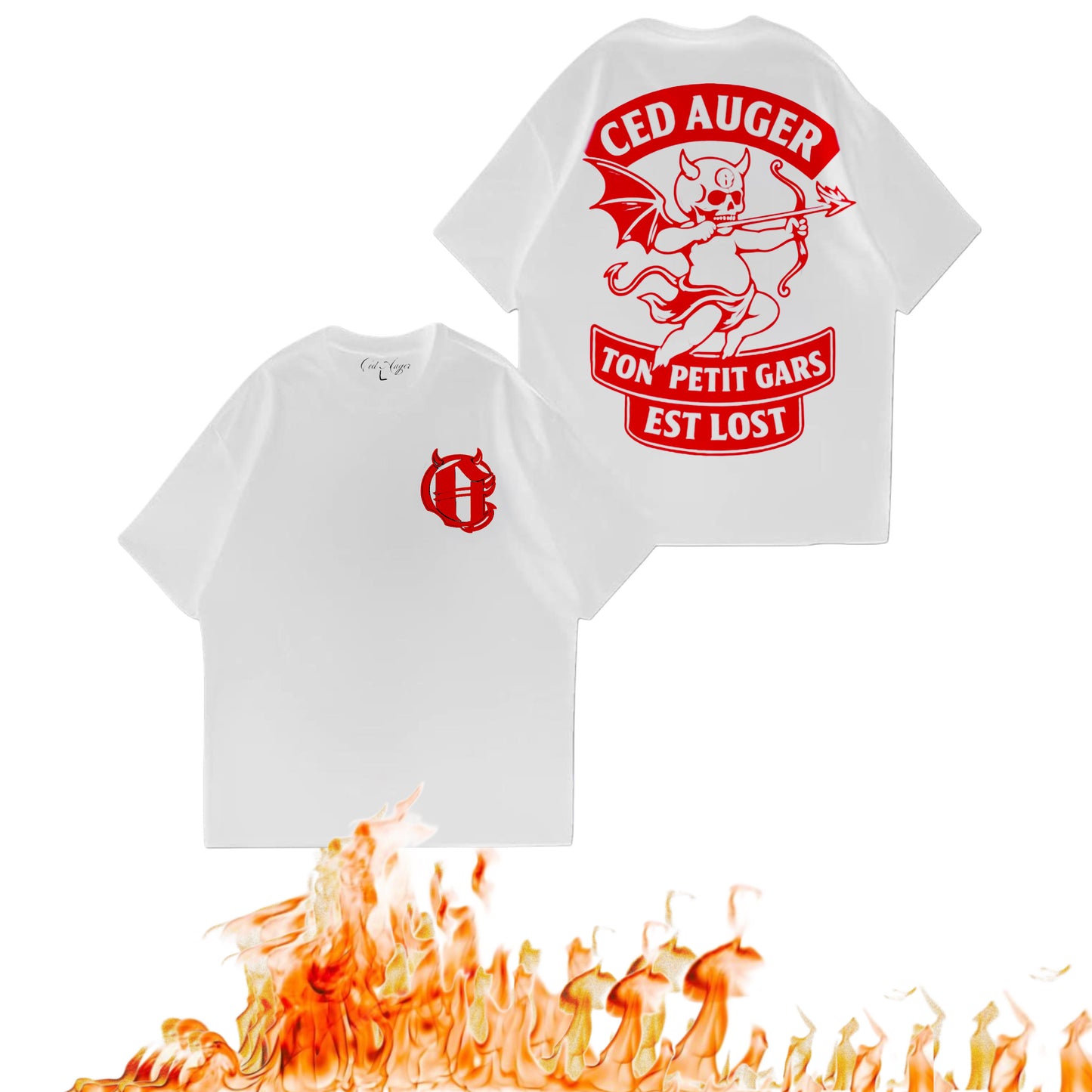 T-Shirt Blanc ‘’Ton petit gars est lost’’