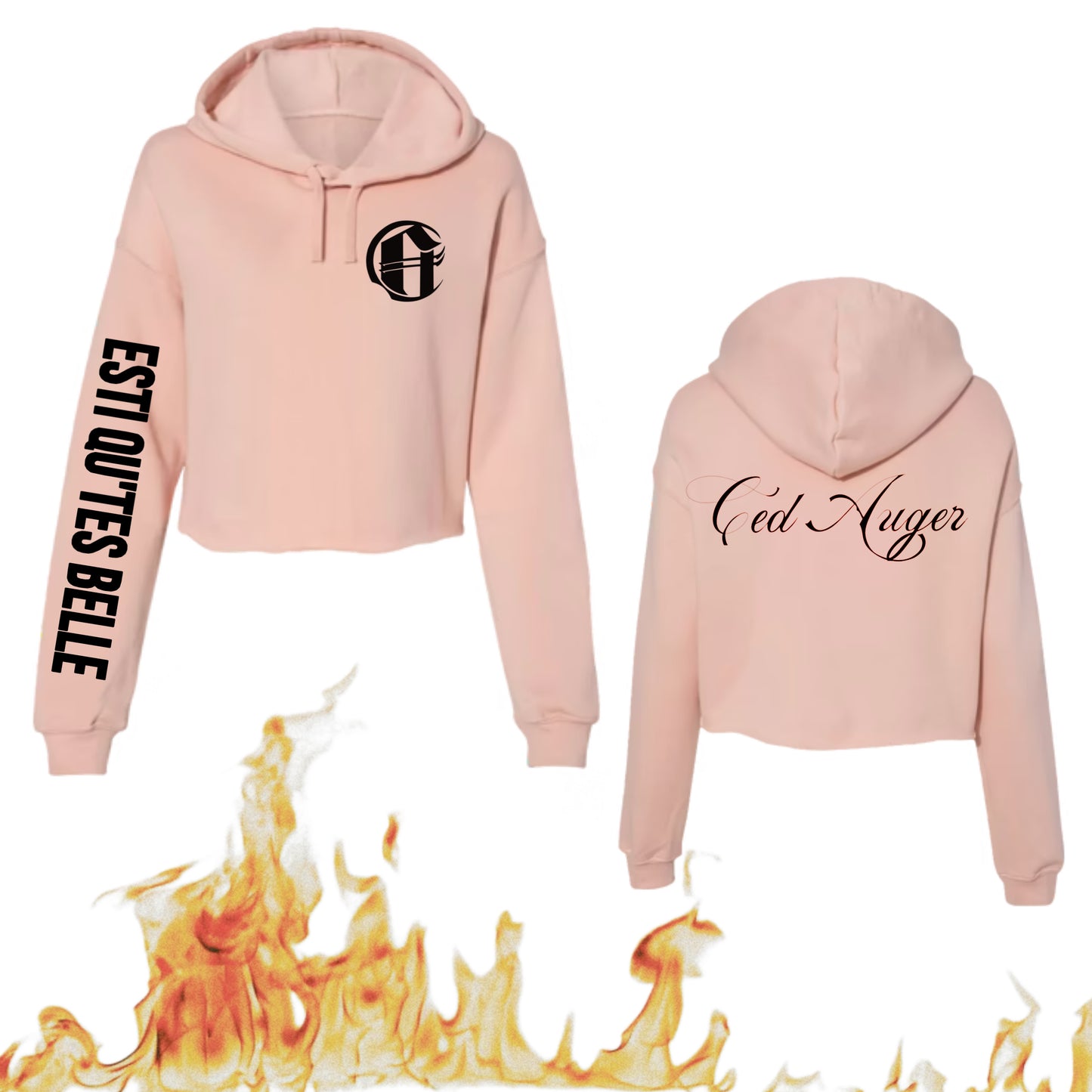 CROP Top Hoodie Rose