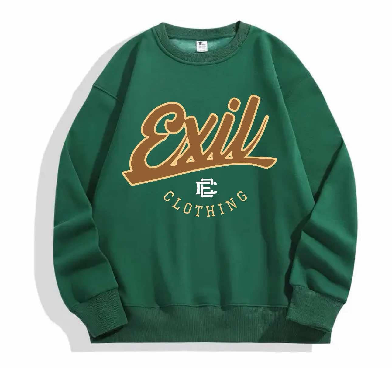 Crewneck Vert & Tabaco