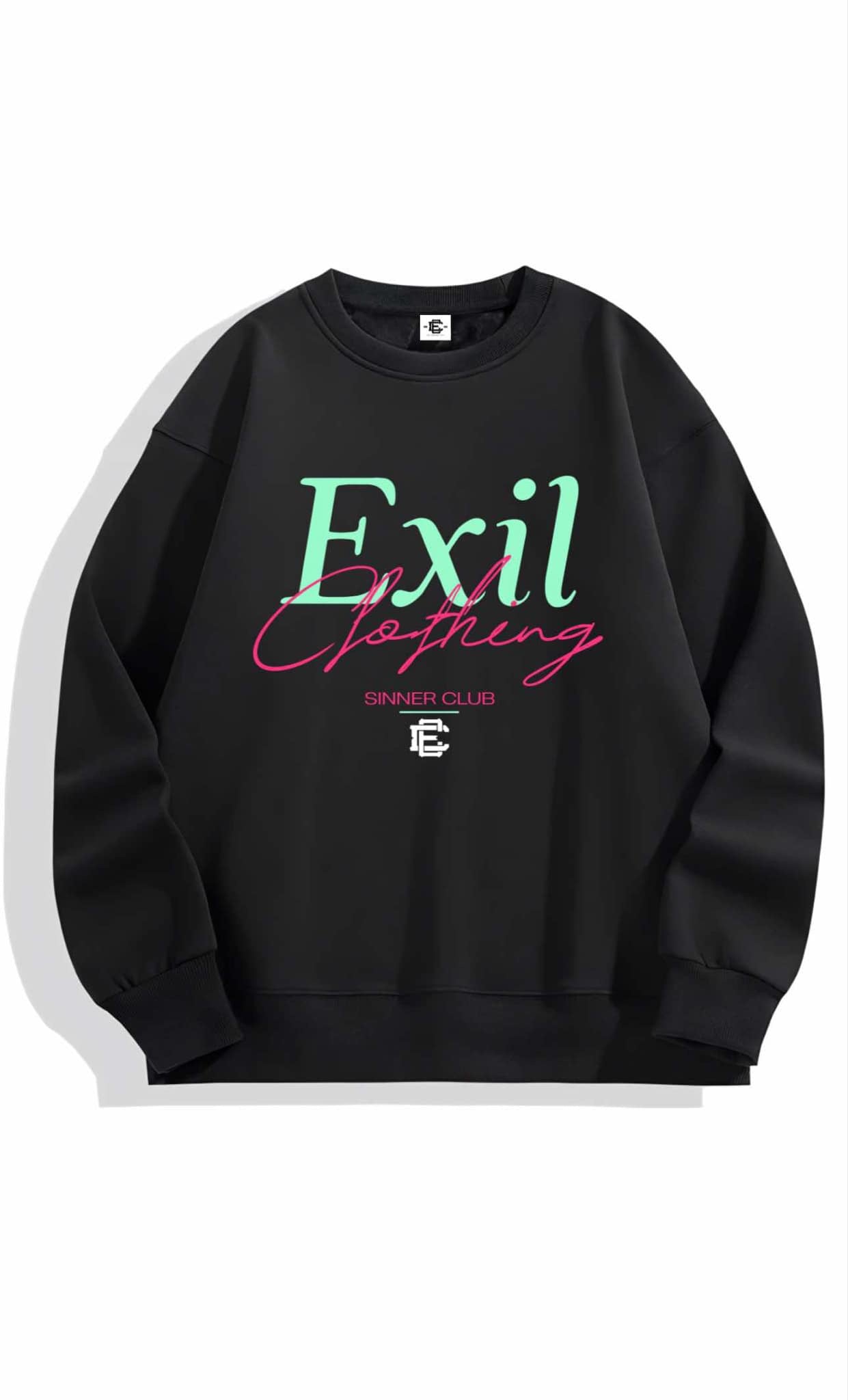 Crewneck Script mint & Rose