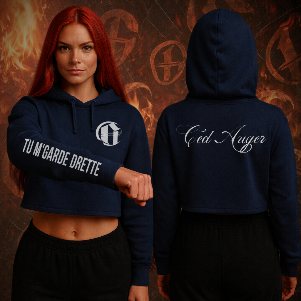 CROP Top Hoodie Bleu