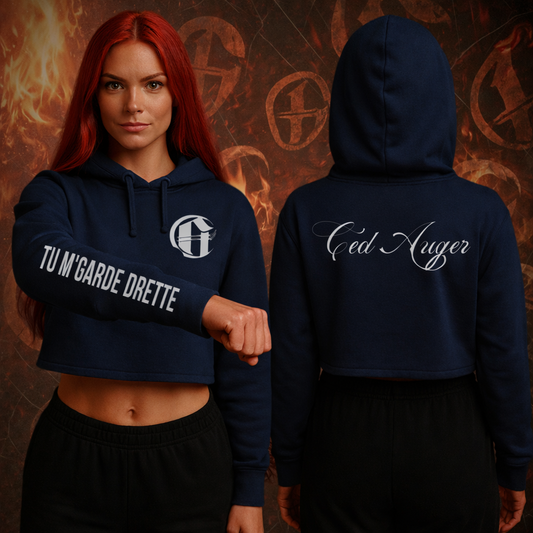 CROP Top Hoodie Bleu