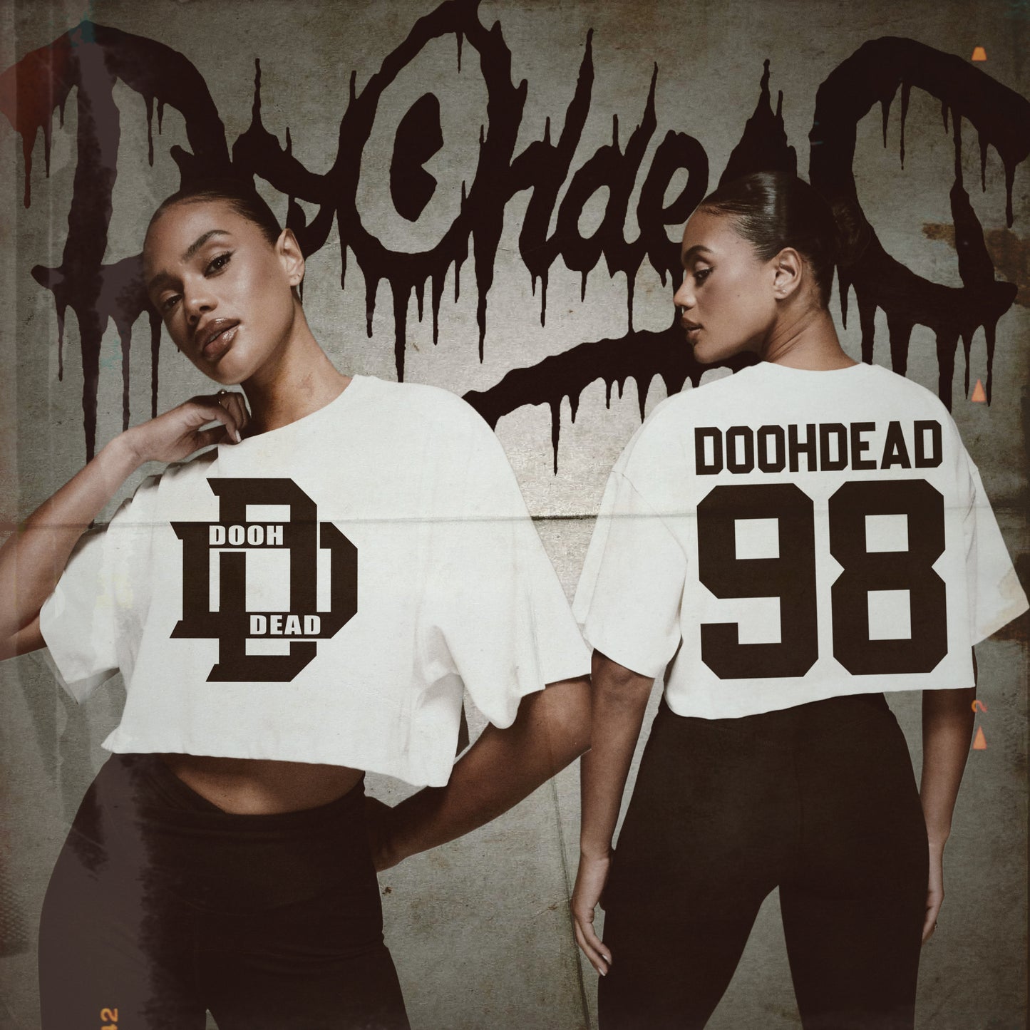 Crop Top T-Shirt Blanc Football