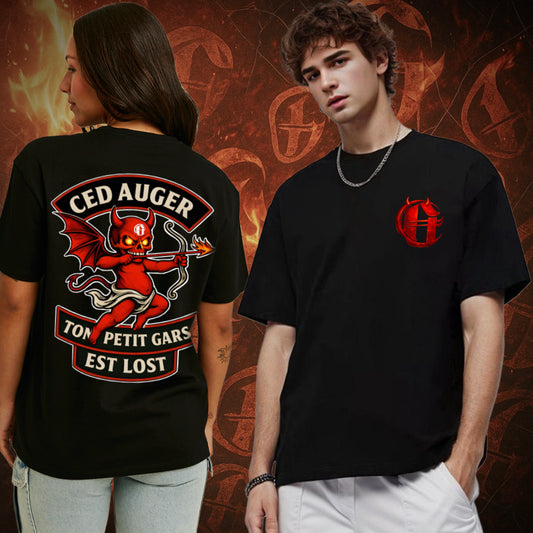 T-Shirt Noir <<Ton petit gars est lost>>