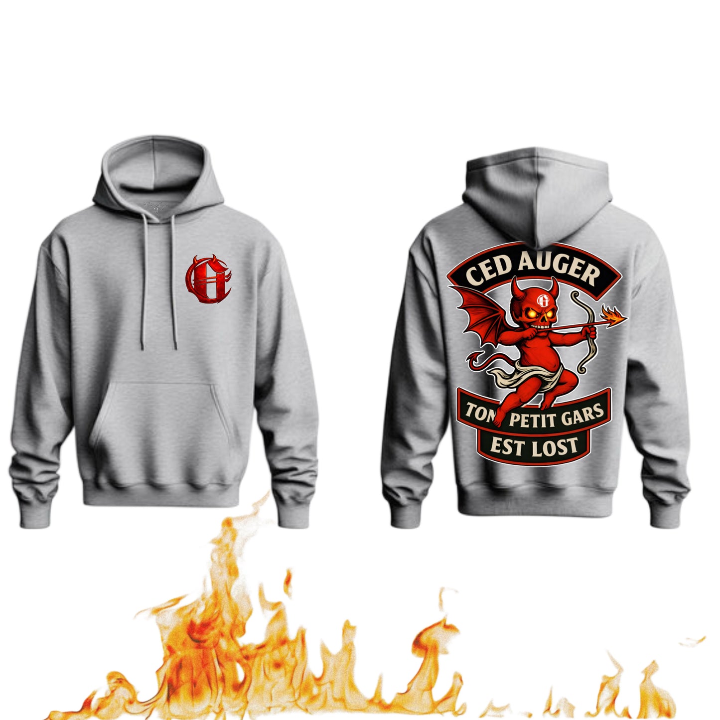 Hoodie Gris ‘’Ton petit gars est Lost’’