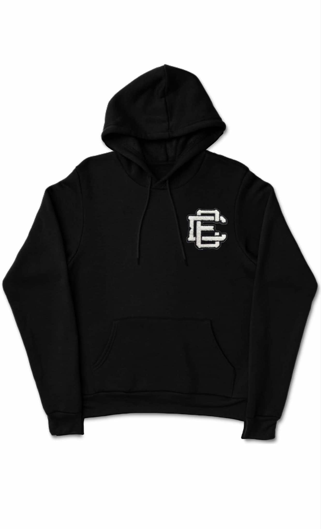 Hoodie Noir Logo Blanc