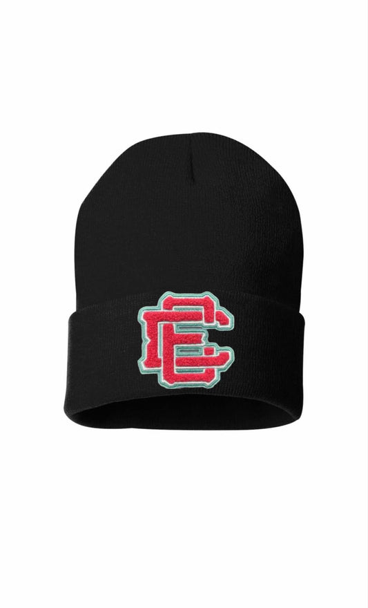 Tuque Noir Logo Rose