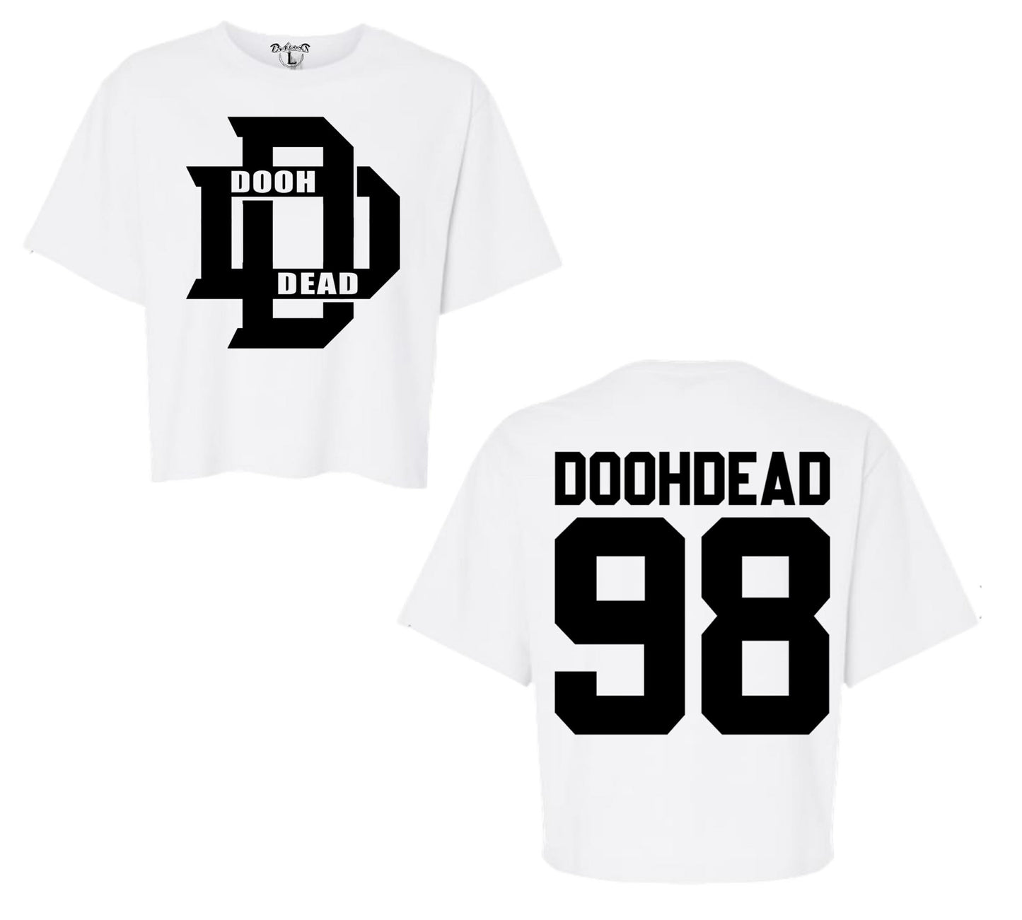 Crop Top T-Shirt Blanc Football